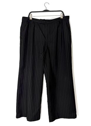 Черные широкие брюки в полоску h&amp;m