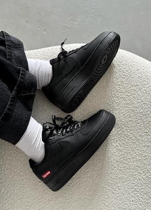 😍 женские кроссовки nike air force black supreme