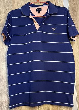 Чоловіча футболка-поло gant blue pique rugger polo