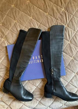 Ботфорти жіночі stuart weitzman чорні, розмір 39-40, шкіра
