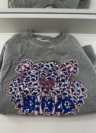 Орігінальний світшот kenzo kids / junior grey tiger (12a / 152 cm)