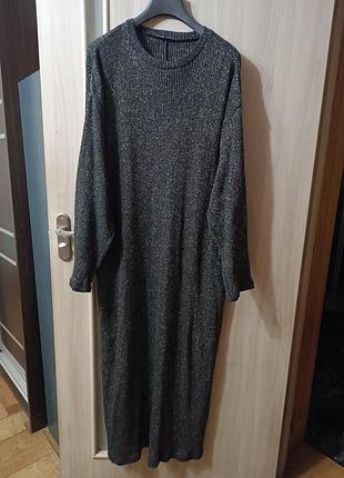 Идеальное шикарное вязаное платье макси zara