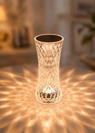 Світильник led rjb hb-29 / кришталевий проекційний світильник-нічник crystal table lamp / проекційний світильник-нічник