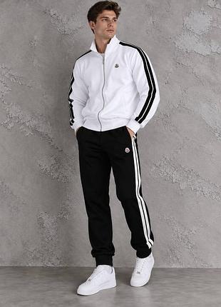 Спортивний костюм moncler чорний, білий