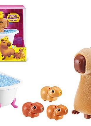 Интерактивный игровой набор 9574 pets alive mama & baby surprise s1, мама-капибара с сюрпризом pets & robo alive