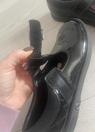 Туфлі дитячі clarks чорні лаковані 6