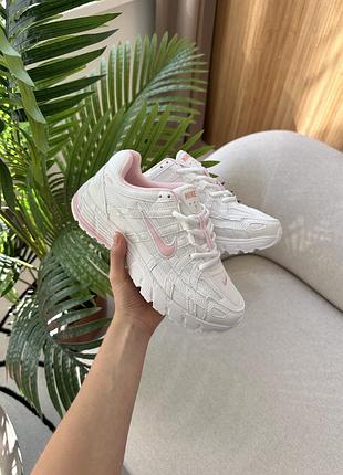 Кросівки жіночі nike p-6000 білі з рожевим