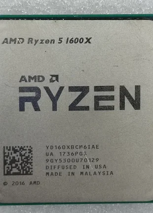 Процесор amd ryzen 5 1600x (6 ядер / 12 потоків, сокет am4)
