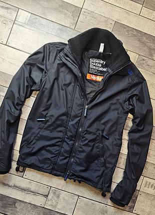 Мужская  куртка-ветровка superdry с двойным воротником  размер м