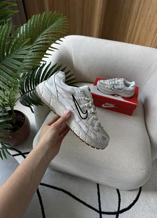 Кросівки жіночі та чоловічі nike p-6000 summit white light bone білі
