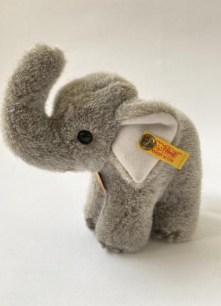 Коллекционная винтажная мягкая игрушка слонёнок steiff jumbo (германия)