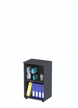 Стеллаж nt2-50 антрацит: модульная система, лдсп 18 мм, открытые полки, офисная мебель