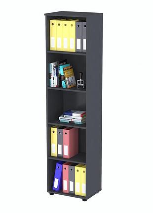 Стеллаж nt5-50 антрацит лдсп, 5 полок, открытый, для документов и книг, офисный, модульный