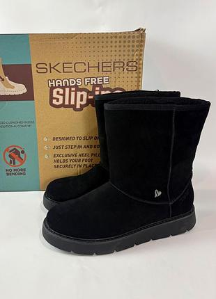 Женские зимние кожаные сапоги угги skechers keepsakes 41 размер
