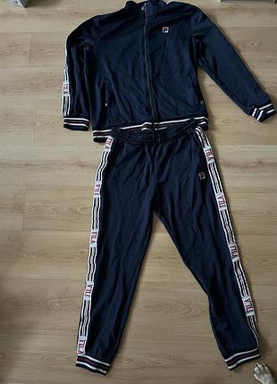 Чоловічий спортивний костюм fila, синій, розмір m-l