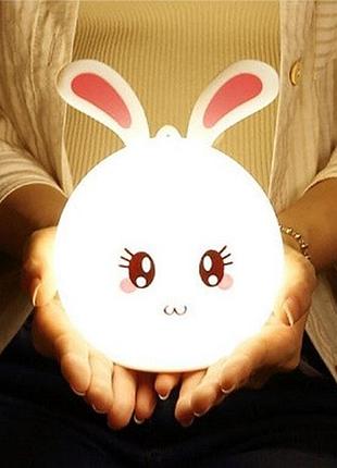 Дитячий силіконовий нічник 3dtoyslamp кролик