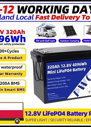 Акумулятор lifepo4 12.8v 320ah 4096wh
