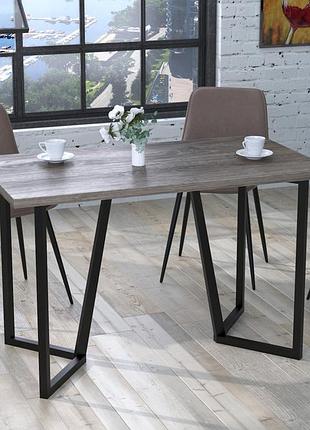 Стол обеденный loft design scyla дуб палена 120х65 см, высота 72 см, металл, дсп