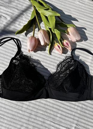 Бюстгальтер жіночий intimissimi чорний атлас з мереживом
