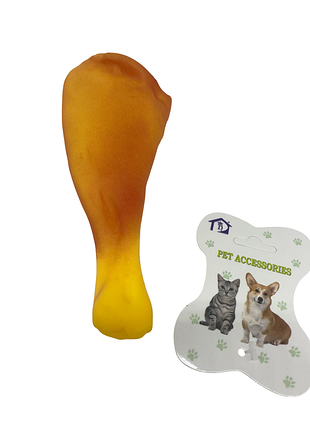 Игрушка для собак резиновая "курная ножка" с пищалкой 16*3,5см
