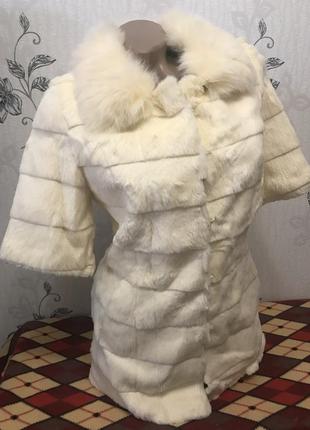 Шуба натуральный мех (кролик)поперечка