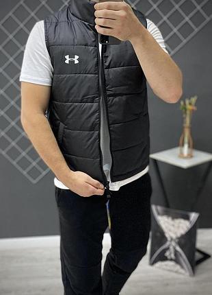Чоловіча жилетка under armour чорного кольору, безрукавка андер армор осіння