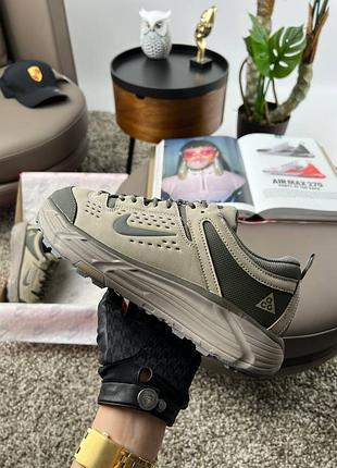 Водонепроникні кросівки nike acg running gtx beige grey