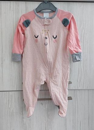 Хлопковый человечек gerber для девочки 0-3m