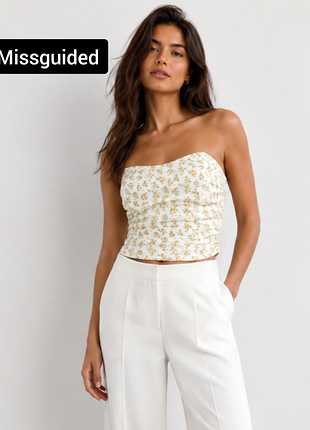 Топ женский в цветочный принт от бренда missguided s
