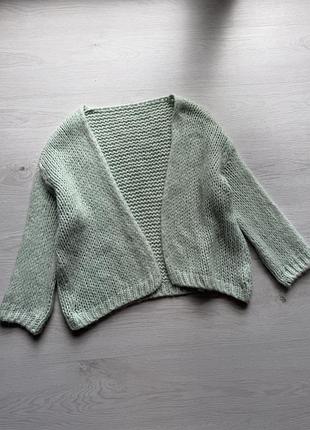 Кардиган жіночий мохеровий м'ятний