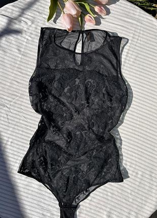 Жіноче боді intimissimi мереживне чорне s-m