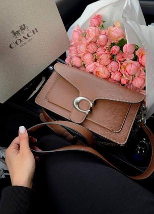 Coach tabby shoulder bag 26 brown/silver [оригинальная коробка]