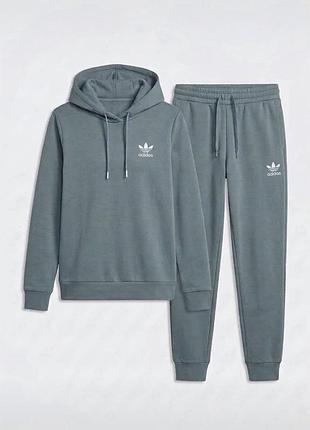 Спортивний костюм підлітковий adidas original з худі та штанами, колір сірий, розмір xl (15/16 років)