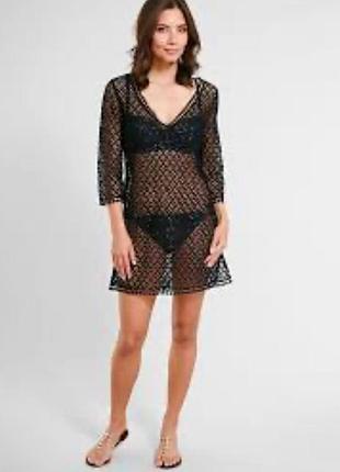 Пляжная накидка для купальника ажурная туника размер lepel  eur 42-44