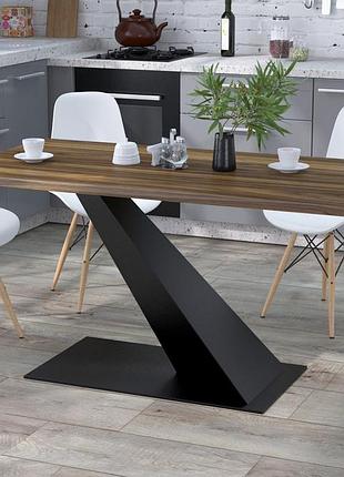 Обеденный стол loft design сван 145х80 см орех модена, лдсп, металлический каркас
