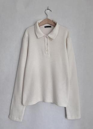 Тепленькое молочное поло zara, 50% вискозы