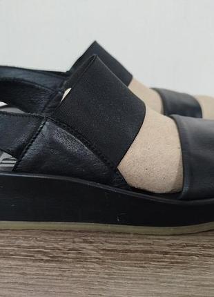 Чорні шкіряні босоніжки carl scarpa in step італія, розмір 38