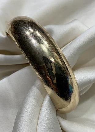 🟡 👑 винтажный жёсткий браслет-бэнд под золото (chunky gold-tone bangle) 👑 🟡 ✨