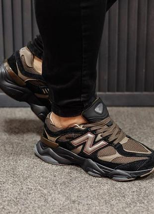 Мужские кроссовки new balance 9060 black/brown / smb+ 🔗