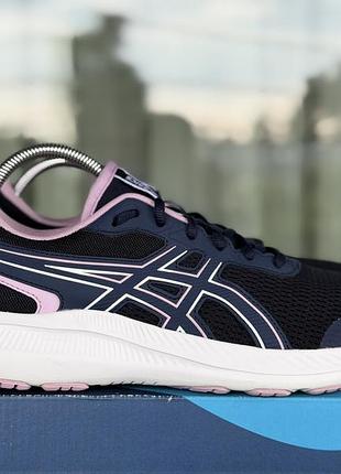 Кросівки жіночі asics jolt 5 чорні з рожевим