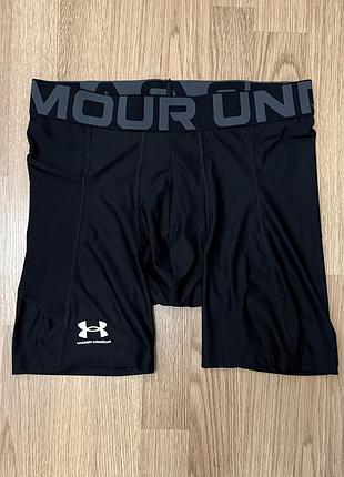 Under armour heatgear compression l компрессионные шорты черные спортивные трусы с карманом 2