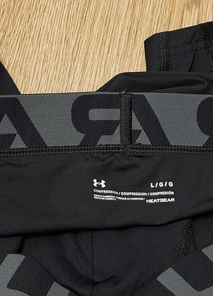 Under armour heatgear compression l компрессионные шорты черные спортивные трусы с карманом 5