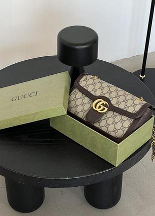 Сумка gucci marmont шоколад
