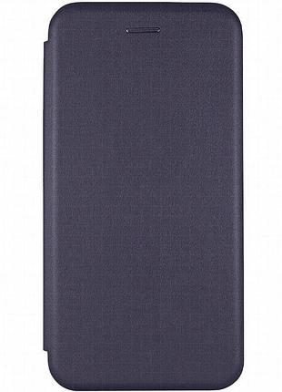 Кожаный чехол-книжка classy для xiaomi redmi 8 темно-синий