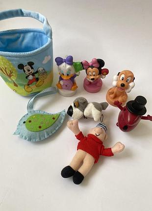 Лот детских игрушек: персонажи disney, пат и мат, мягкие подвески