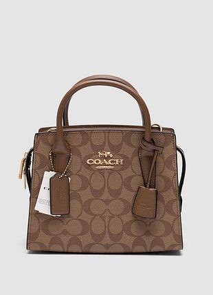 💎 coach andrea carryall in signature canvas beige