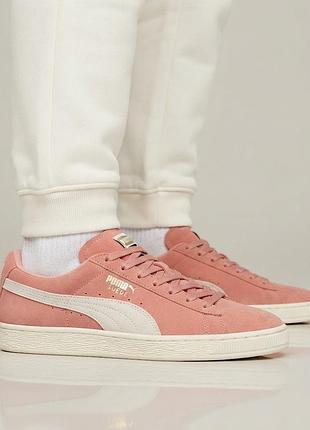 Оригинальные замшевые кеды puma suede classic / персиковые кроссовки пума / размер 37 (24 см)