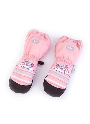 Варежки краги для детей из плащевки tutu 3-006329 (2-4, 4-6 лет) 2-4, розовый