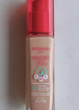Тональна основа bourjois healthy mix  radiant foundation #51.5c rose vanilla (1шт) нова
