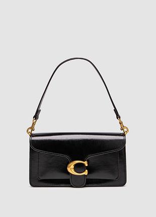 💎 coach tabby shoulder bag 26 in polished pebble leather black/gold